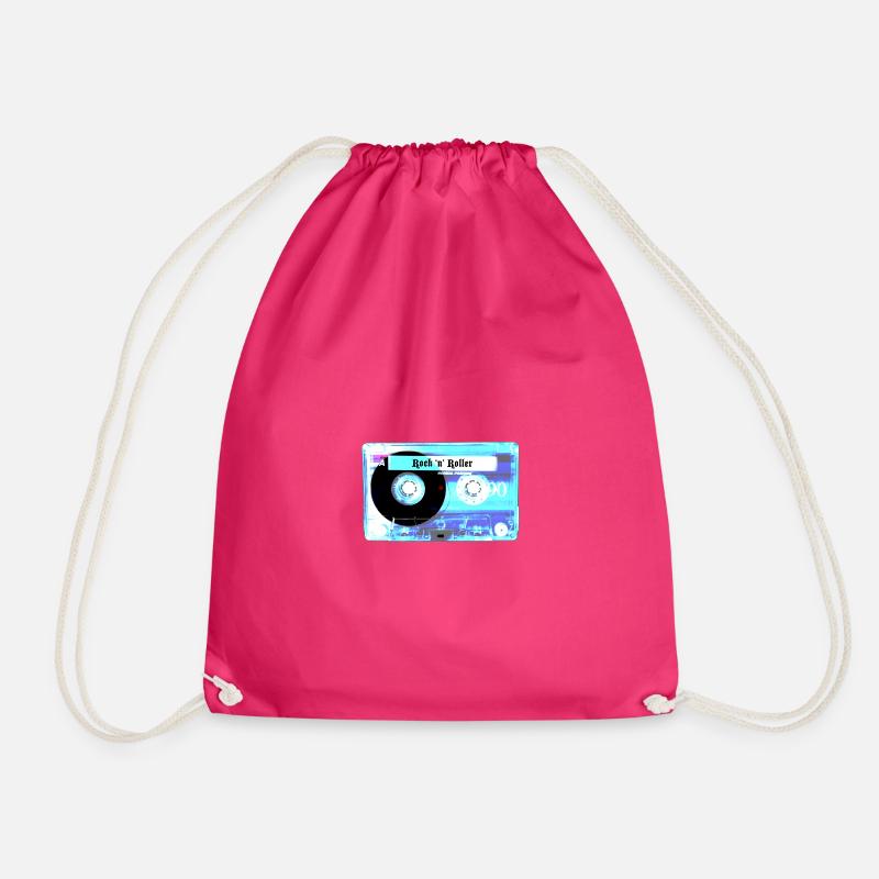 Retro Kassette - Turnbeutel - Fuchsia