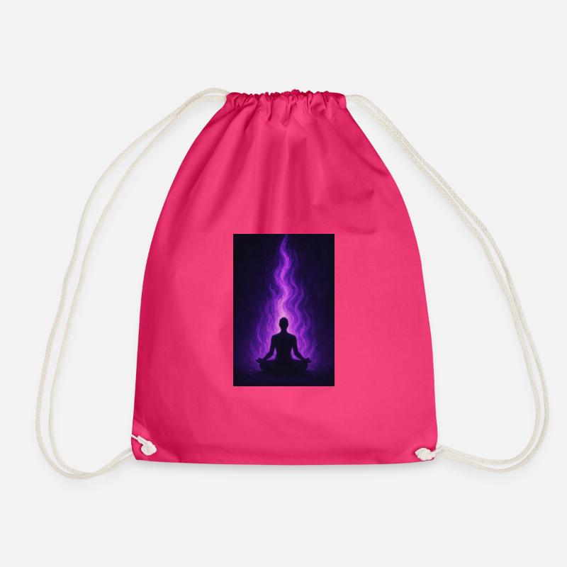 Violet Flame Meditation - Drawstring Bag - fuchsia