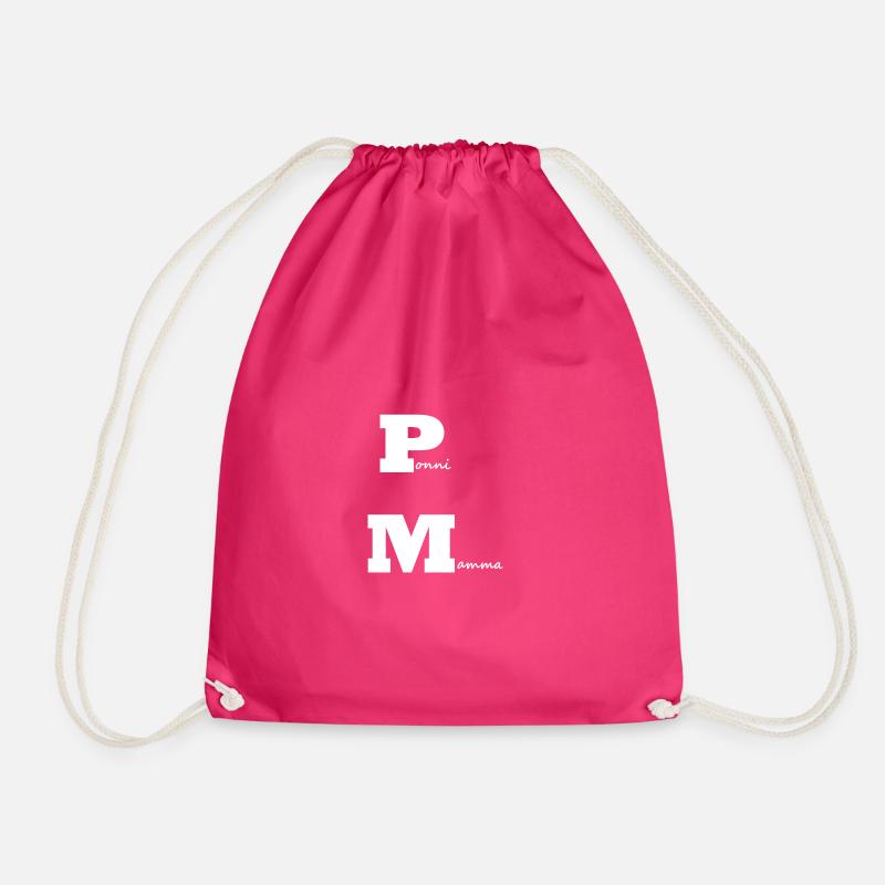 PonyMama weiß - Turnbeutel - Fuchsia