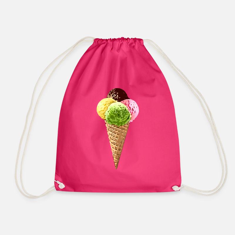 Eis in der Waffel - Turnbeutel - Fuchsia