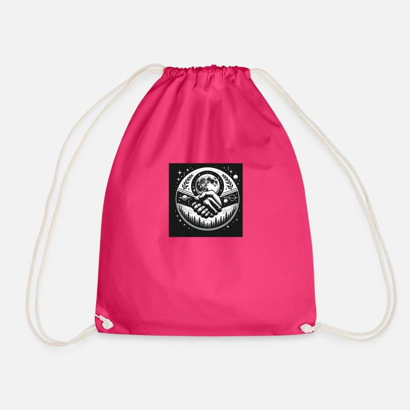 Cosmic Connection - Drawstring Bag - fuchsia