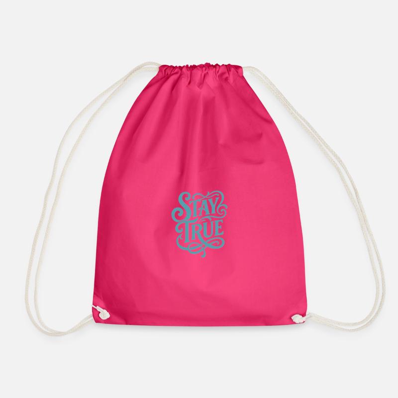 Stad True Typografie Schwung - Turnbeutel - Fuchsia