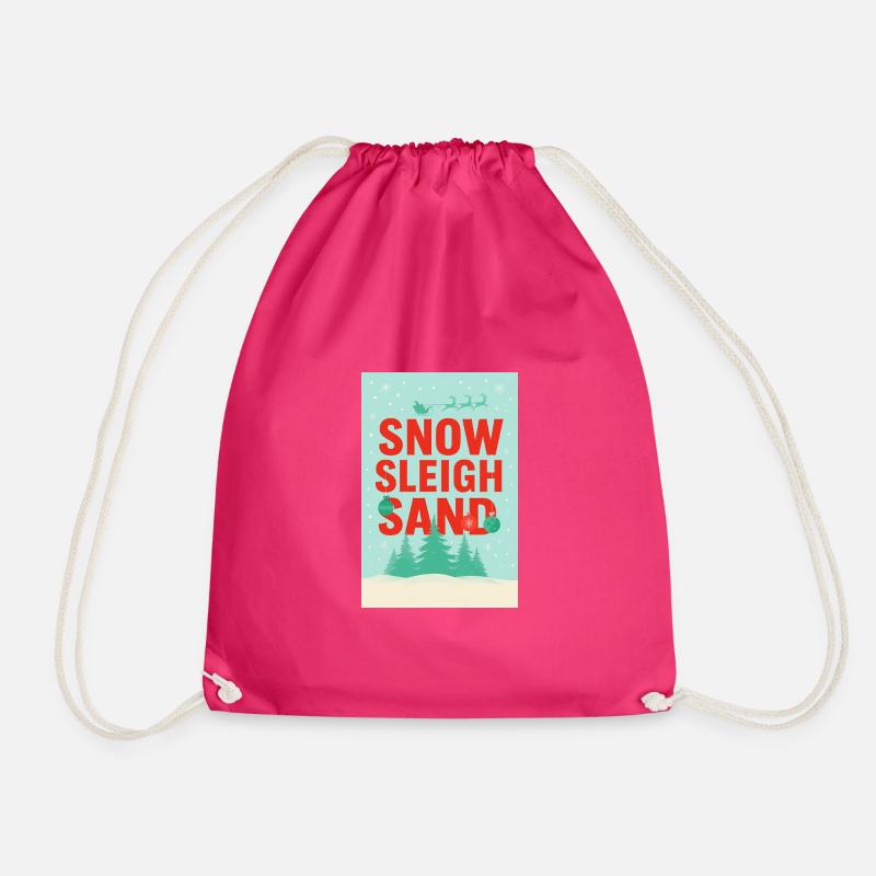 Snow Srogh Sand: Winterszene - Turnbeutel - Fuchsia