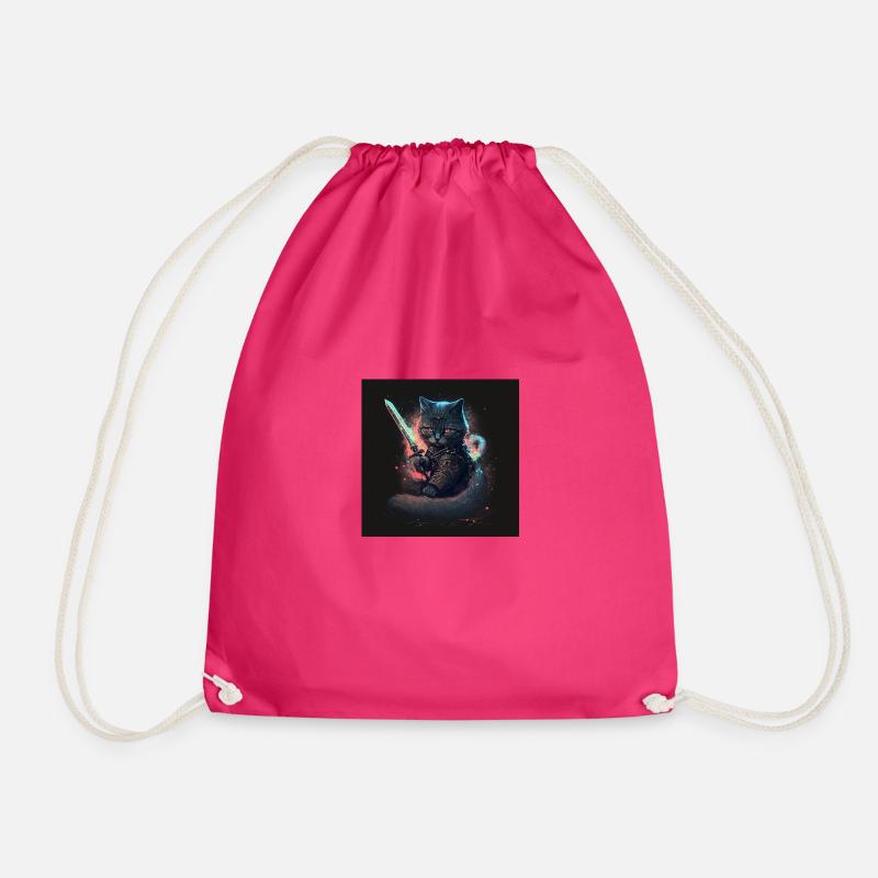 Chat ninja - Sac de sport léger - fuchsia