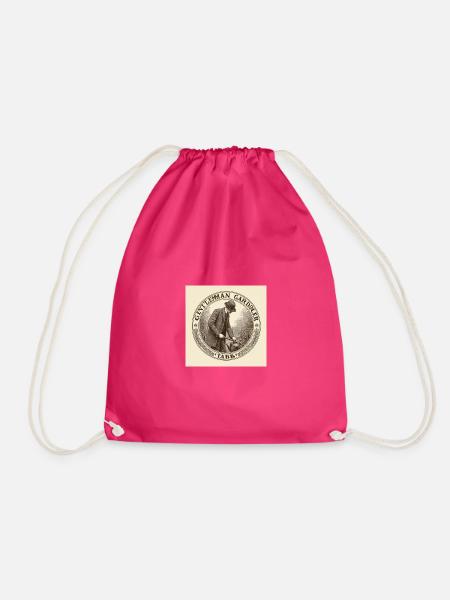 Gentleman Gardener - Drawstring Bag - fuchsia