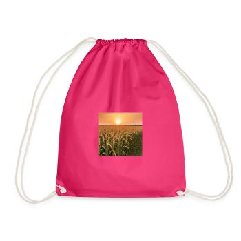 Sonnenverwöhntes Maisfeld. Idyllisch und auffällig. - Turnbeutel - Fuchsia - Vorne