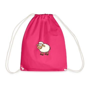 Conception de mouton mignon pour les enfants - Sac de sport léger - fuchsia - Devant