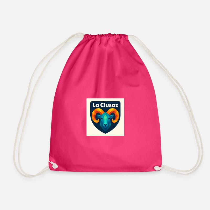 La Clusaz Geometrisches Widderwappen - Turnbeutel - Fuchsia