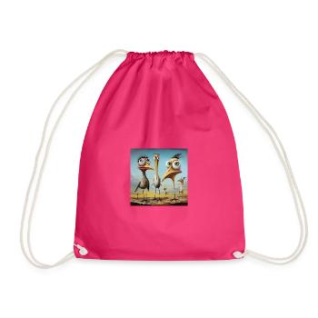 Volée d’oiseaux animée sur la plage - Sac de sport léger - fuchsia - Devant