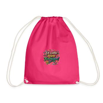 Ich wähle keine Faschisten - Turnbeutel - Fuchsia - Vorne