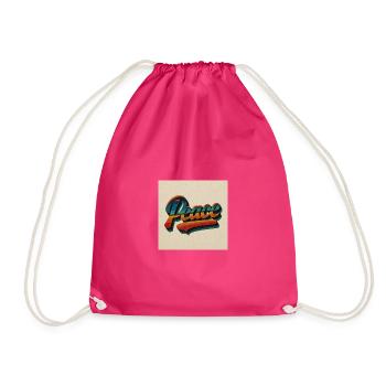 Vintage Peace Vibes - Turnbeutel - Fuchsia - Vorne