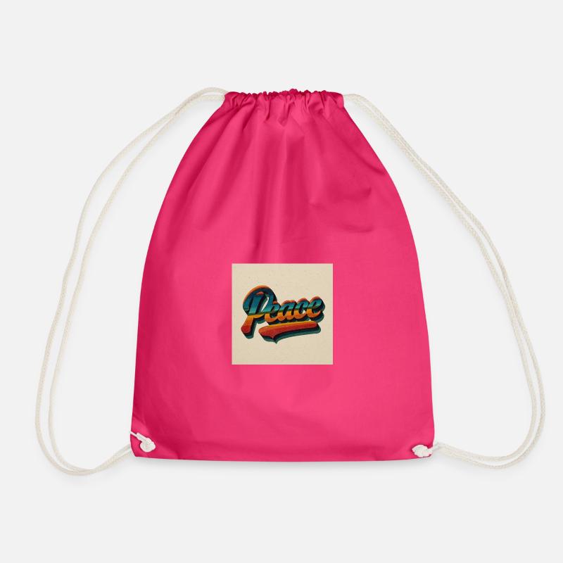 Vintage Peace Vibes - Sac de sport léger - fuchsia
