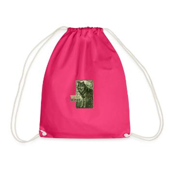 Jugendstil-Wildwolf - Turnbeutel - Fuchsia - Vorne