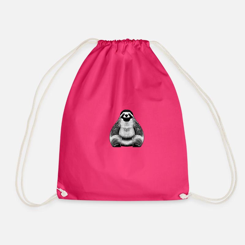 Elegant sloth design - Drawstring Bag - fuchsia