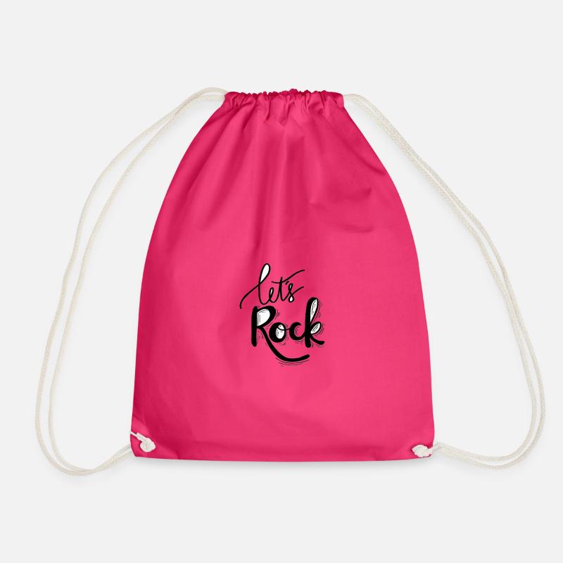 M. Let's Rock - Drawstring Bag - fuchsia