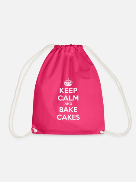 Keep calm and bake cakes - Turnbeutel - Fuchsia