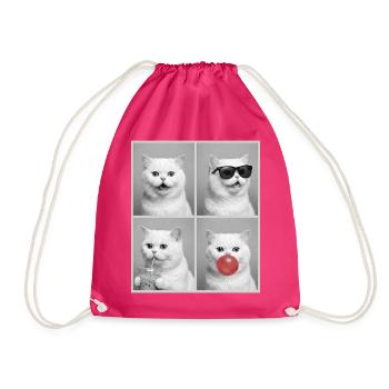 Katzen Perser Katze - Turnbeutel - Fuchsia - Vorne