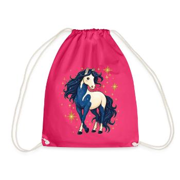 Pferd mit Sternen - Turnbeutel - Fuchsia - Vorne