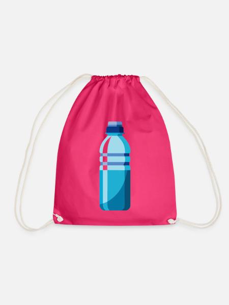Wasserflasche - Turnbeutel - Fuchsia