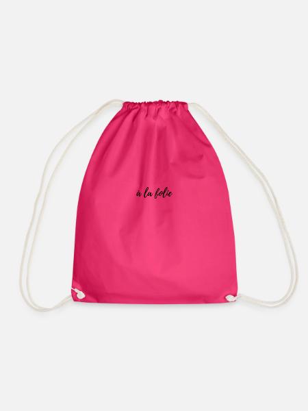 to insanity - Drawstring Bag - fuchsia
