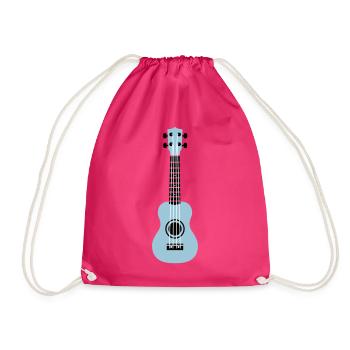 Ukulele - Turnbeutel - Fuchsia - Vorne