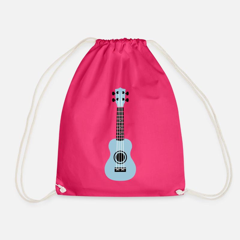 ukulele - Drawstring Bag - fuchsia