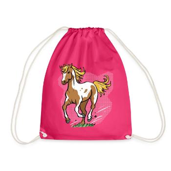 Running Horse - Turnbeutel - Fuchsia - Vorne