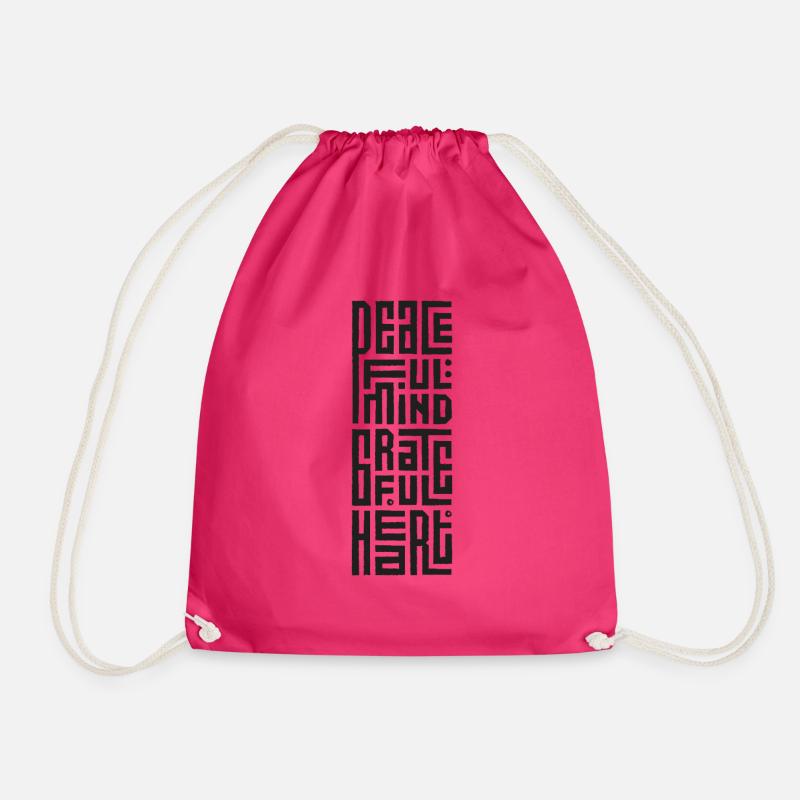 Peace transparent - Turnbeutel - Fuchsia