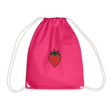 Erdbeere - Turnbeutel - Fuchsia - Vorne