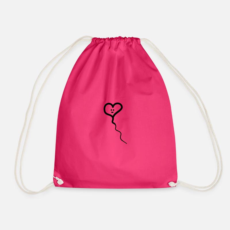 Smiley - Drawstring Bag - fuchsia