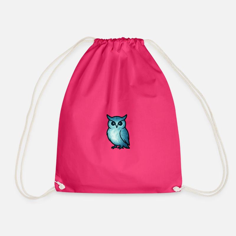 Seelentier und Wächterwesen: Eule - Turnbeutel - Fuchsia
