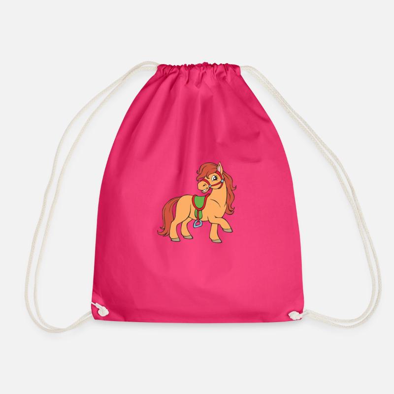 Mädchen Pony - Turnbeutel - Fuchsia