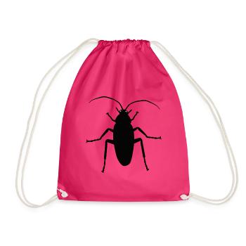 Kakerlake Schabe Insekt Schädling Tiere Phobie - Turnbeutel - Fuchsia - Vorne