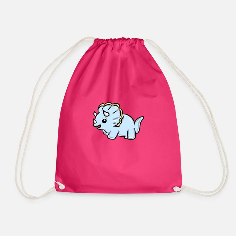 dinosaur - Drawstring Bag - fuchsia