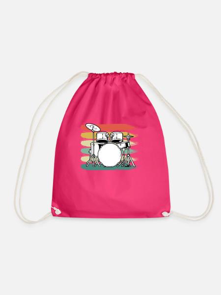 Schlagzeug Schlagzeuger - Turnbeutel - Fuchsia