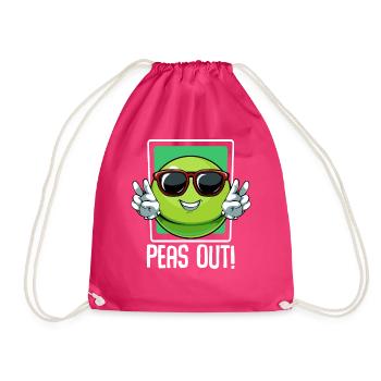 Limette Peace Out Cartoon - Turnbeutel - Fuchsia - Vorne