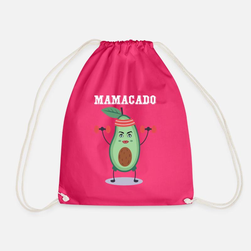Mamacado - Avocado Gift - Drawstring Bag - fuchsia