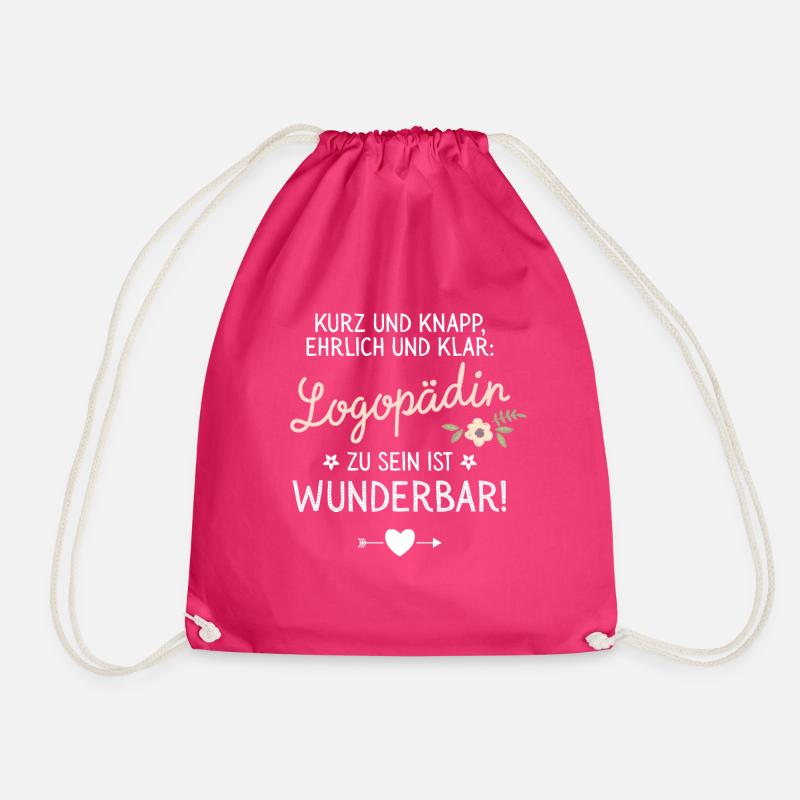 Geschenk Logopädin sein ist Wunderbar Spruch - Turnbeutel - Fuchsia