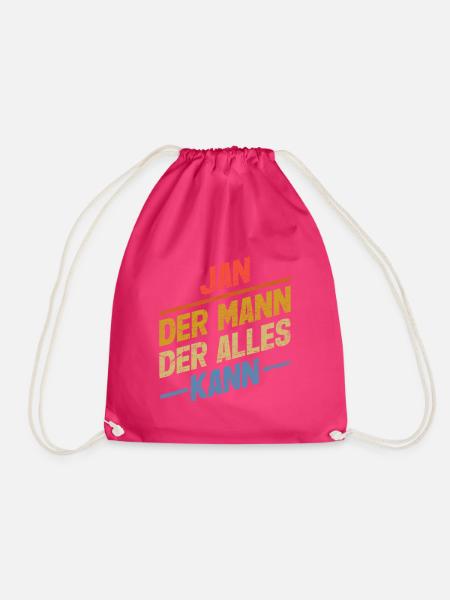 Jan Der Mann Der Alles Kann Vorname Jan - Turnbeutel - Fuchsia