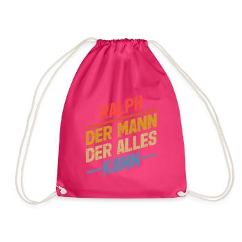 Ralph Der Mann Der Alles Kann Vorname Ralph - Turnbeutel - Fuchsia - Vorne