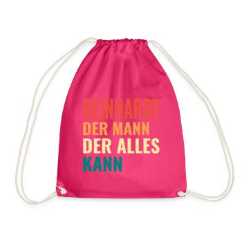 Reinhardt Der Mann Der Alles Kann Name Reinhardt - Turnbeutel - Fuchsia - Vorne