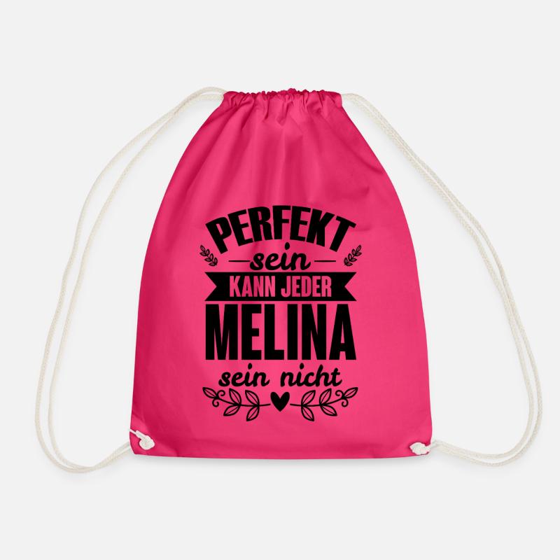 Melina - Perfekt Sein Kann Jeder Melina Sein Nicht - Turnbeutel - Fuchsia