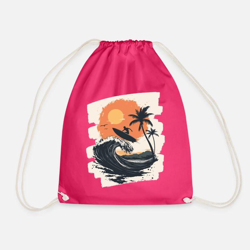 Surfer - Turnbeutel - Fuchsia
