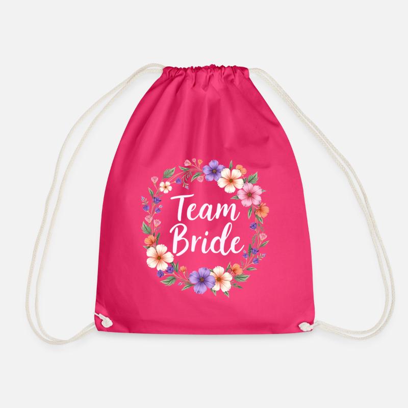 Bride - Drawstring Bag - fuchsia