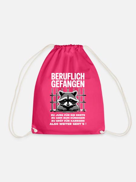 Büro & Job Kollegen Arbeiter lustiges Arbeiten - Turnbeutel - Fuchsia