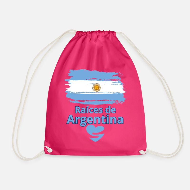 Argentiniens Wurzeln: Albiceleste Pride - Turnbeutel - Fuchsia