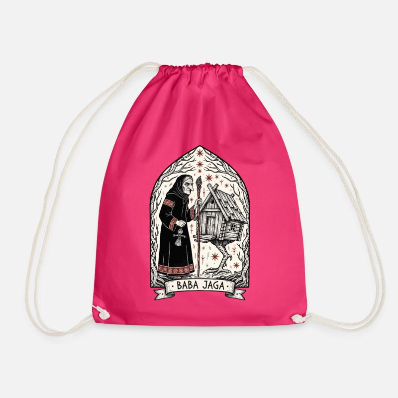 Baba Yaga Dunkle Slawische Hexenkunst - Turnbeutel - Fuchsia
