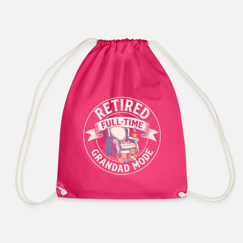 Retired Full-Time Granddad - Turnbeutel - Fuchsia