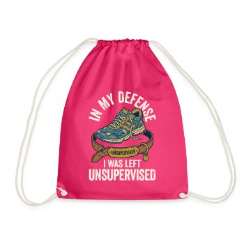 Humour Chien Chaussure Mâchée Sans Surveillance - Sac de sport léger - fuchsia - Devant