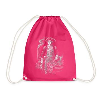 George Washington beim BBQ Grillen - Turnbeutel - Fuchsia - Vorne